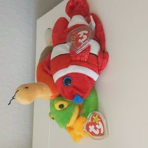 TY Beanie Baby - Smoochy & Jester 2000